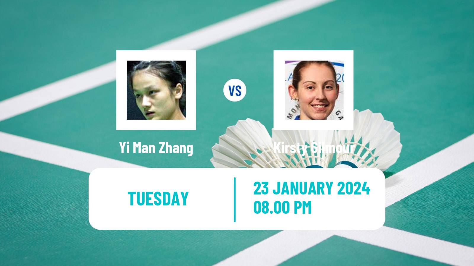 Badminton BWF World Tour Indonesia Masters Women Yi Man Zhang - Kirsty Gilmour