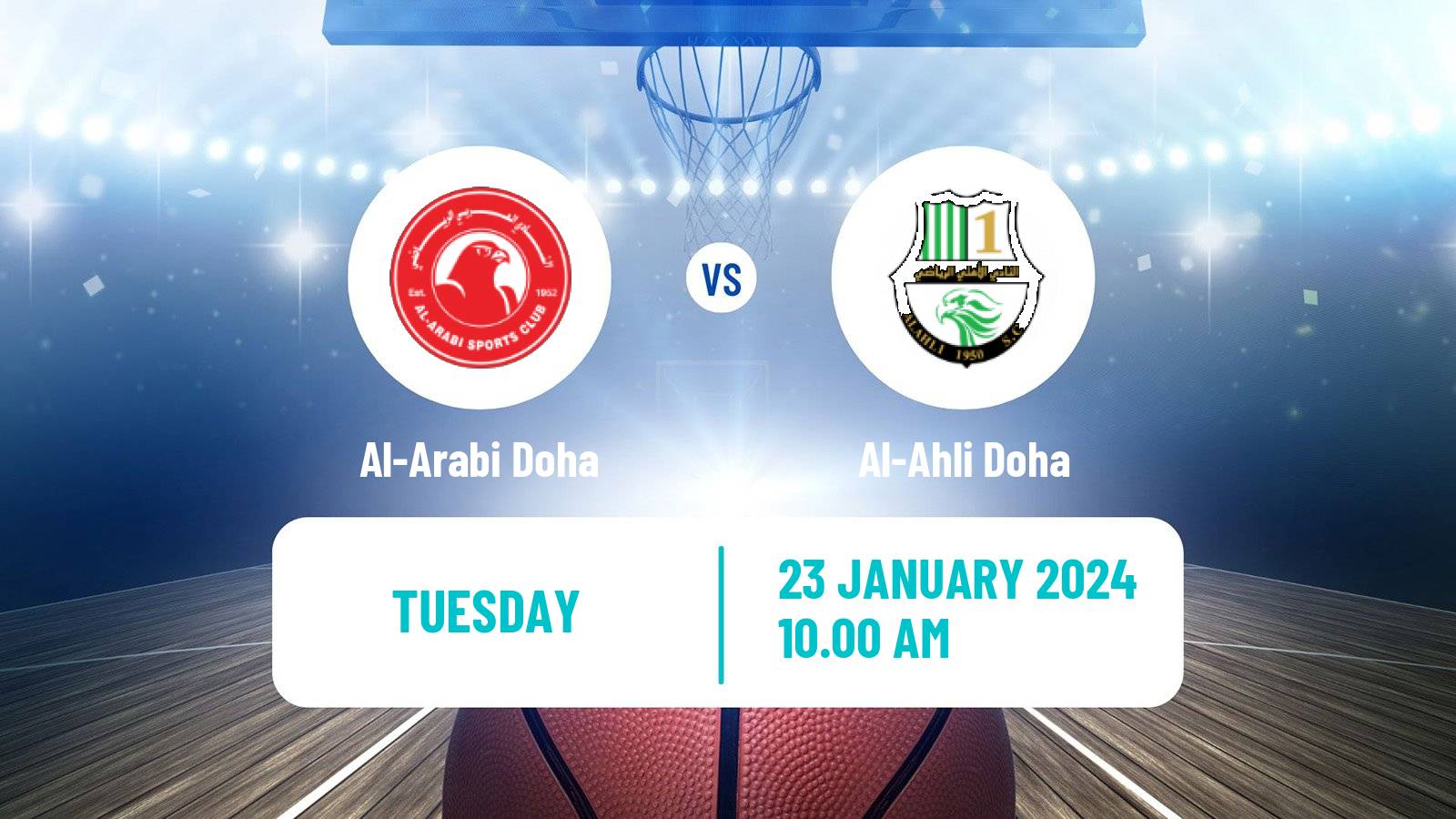 Basketball Qatar Basketball League Al-Arabi Doha - Al-Ahli Doha