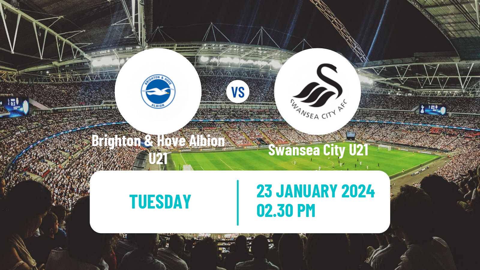 Soccer English Premier League Cup Brighton & Hove Albion U21 - Swansea City U21