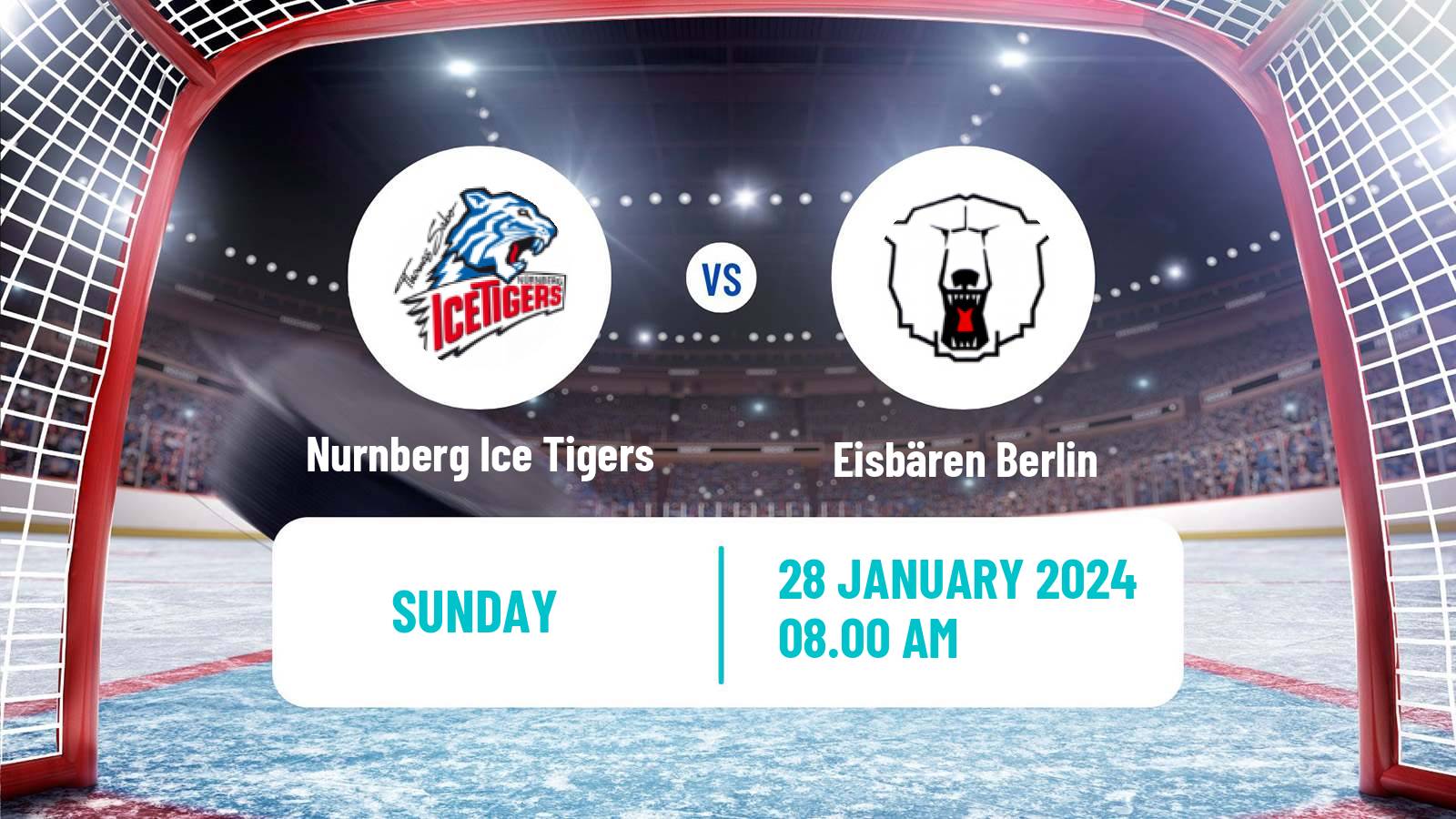 Hockey German Ice Hockey League Nurnberg Ice Tigers - Eisbären Berlin