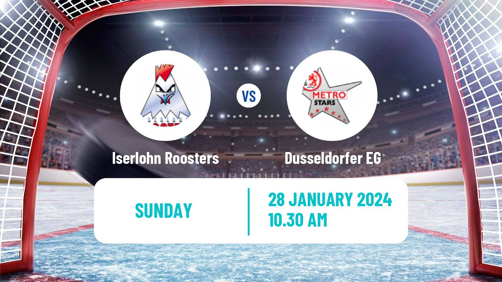 Hockey German Ice Hockey League Iserlohn Roosters - Dusseldorfer EG