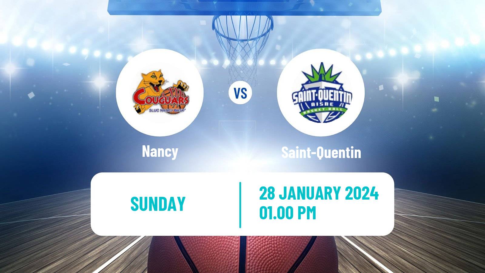 Basketball French LNB Nancy - Saint-Quentin