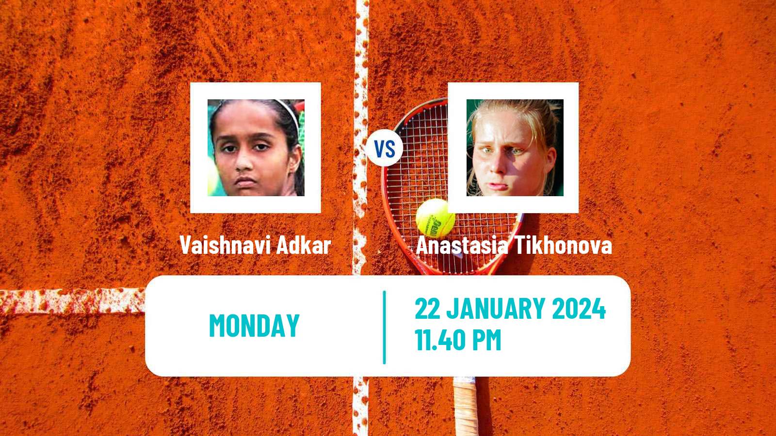 Tennis ITF W50 Pune Women Vaishnavi Adkar - Anastasia Tikhonova