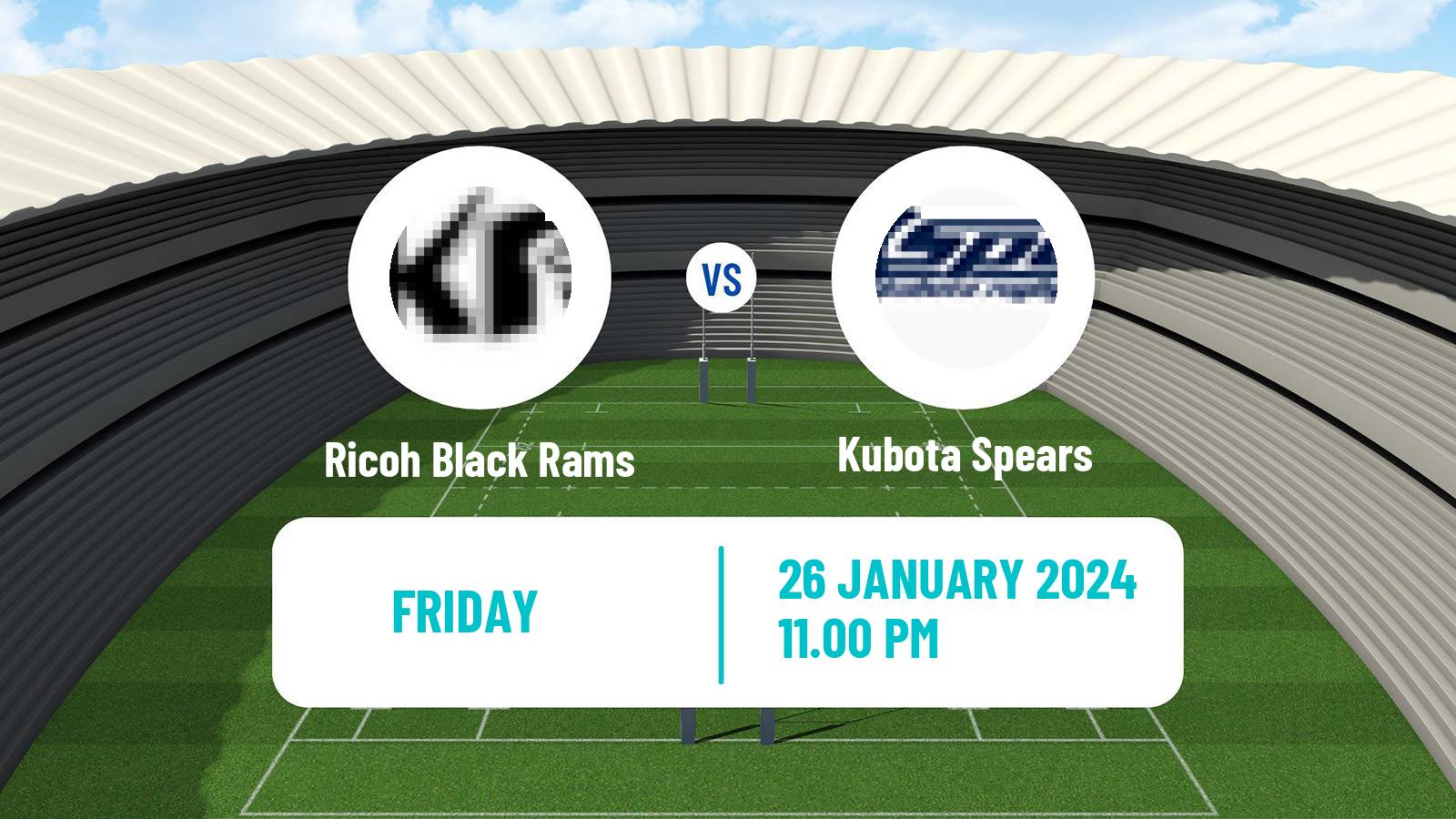 Rugby union Japan League One Rugby Union Ricoh Black Rams - Kubota Spears