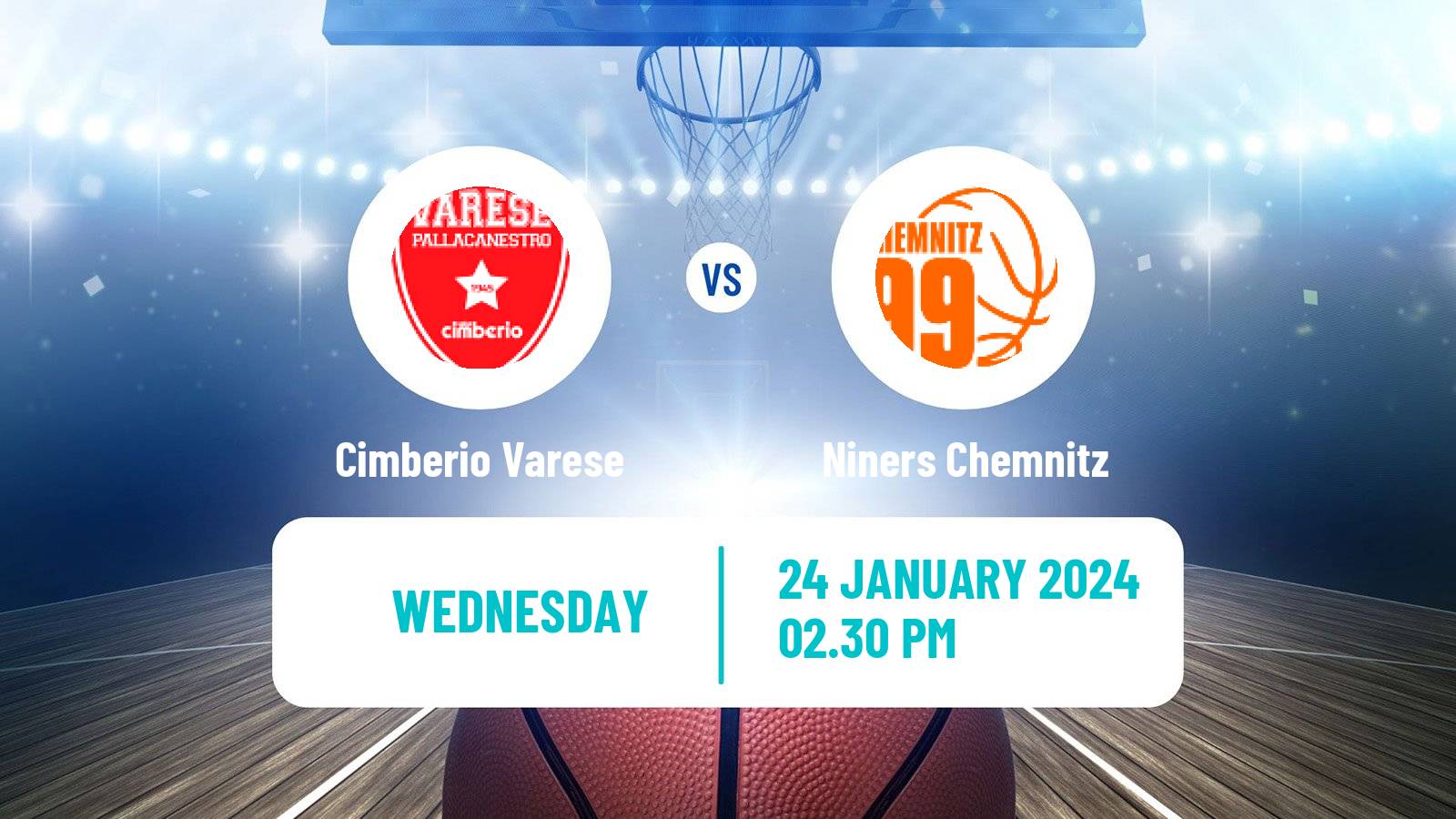 Basketball FIBA Europe Cup Cimberio Varese - Niners Chemnitz