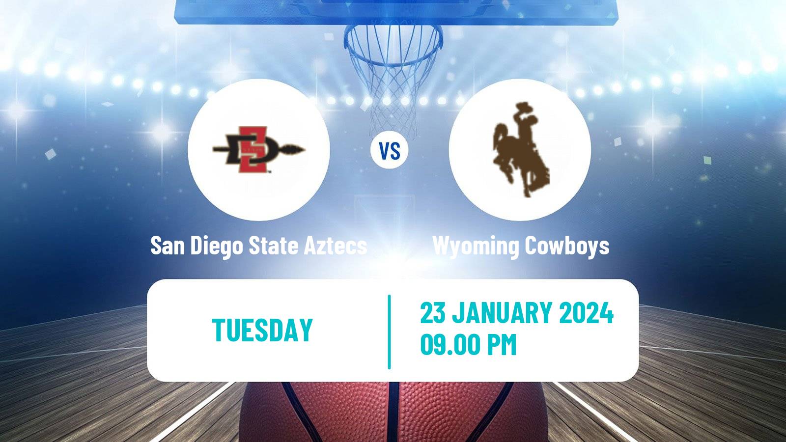 Basketball NCAA College Basketball San Diego State Aztecs - Wyoming Cowboys