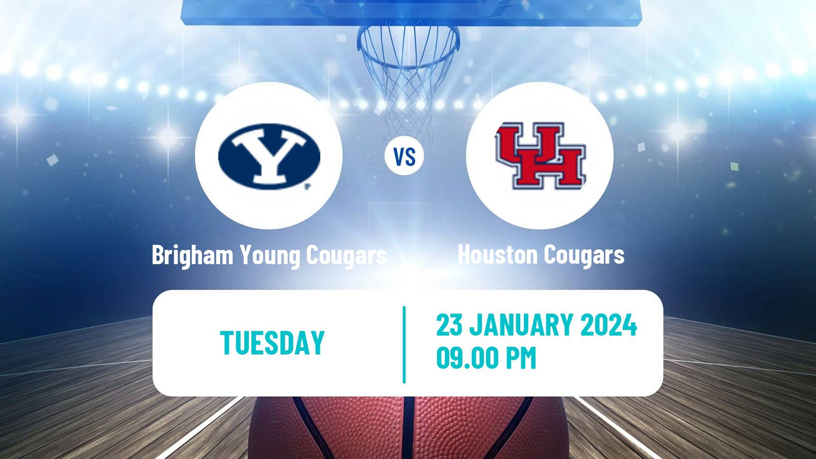 Basketball NCAA College Basketball Brigham Young Cougars - Houston Cougars