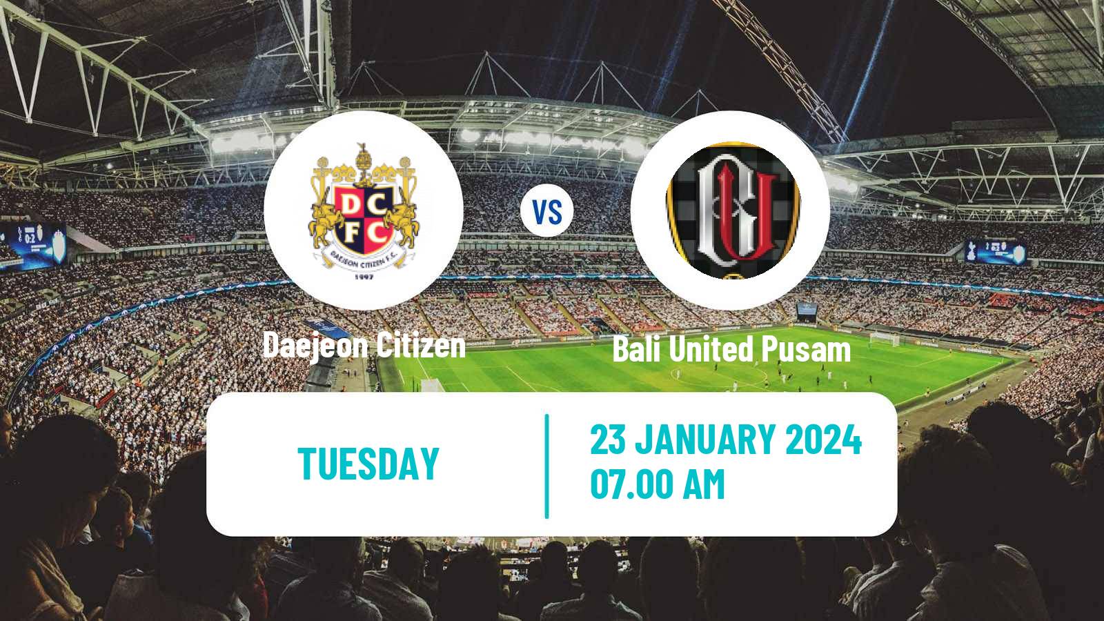 Soccer Club Friendly Daejeon Citizen - Bali United Pusam