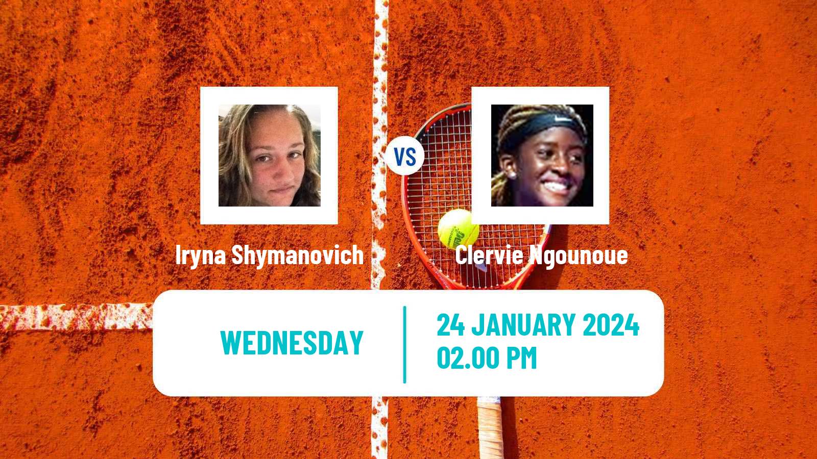 Tennis ITF W75 H Vero Beach Fl Women 2024 Iryna Shymanovich - Clervie Ngounoue