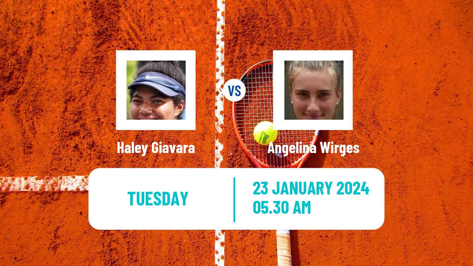 Tennis ITF W35 Le Gosier Women Haley Giavara - Angelina Wirges