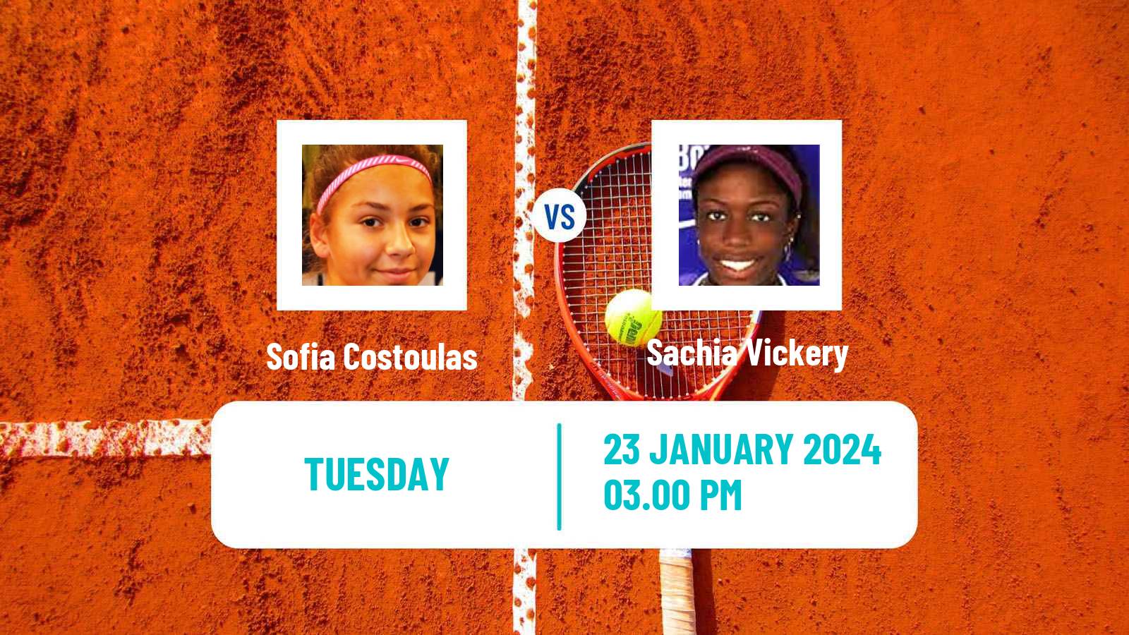 Tennis ITF W75 H Vero Beach Fl Women Sofia Costoulas - Sachia Vickery