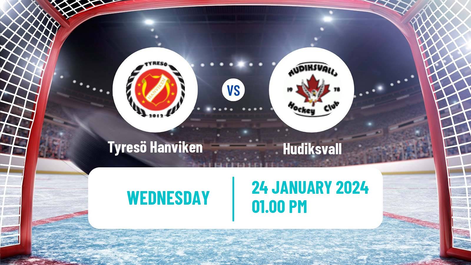 Hockey Swedish HockeyEttan Norra Tyresö Hanviken - Hudiksvall
