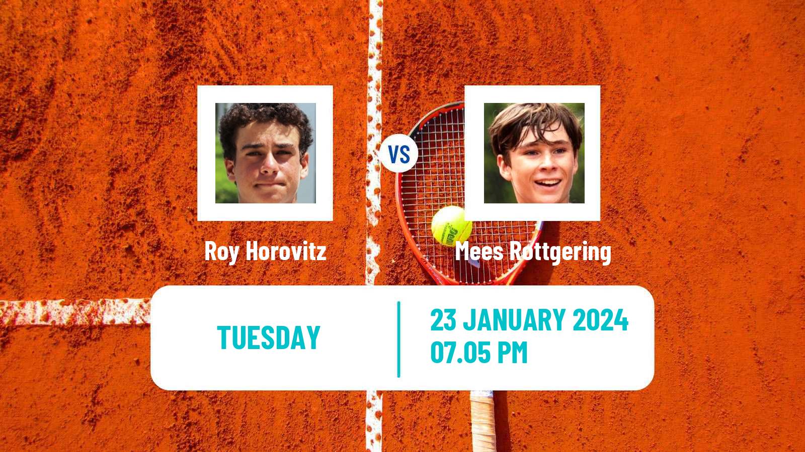 Tennis Boys Singles Australian Open Roy Horovitz - Mees Rottgering