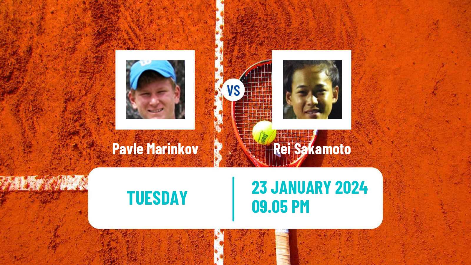 Tennis Boys Singles Australian Open Pavle Marinkov - Rei Sakamoto