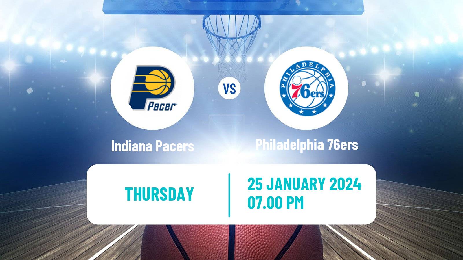Basketball NBA Indiana Pacers - Philadelphia 76ers