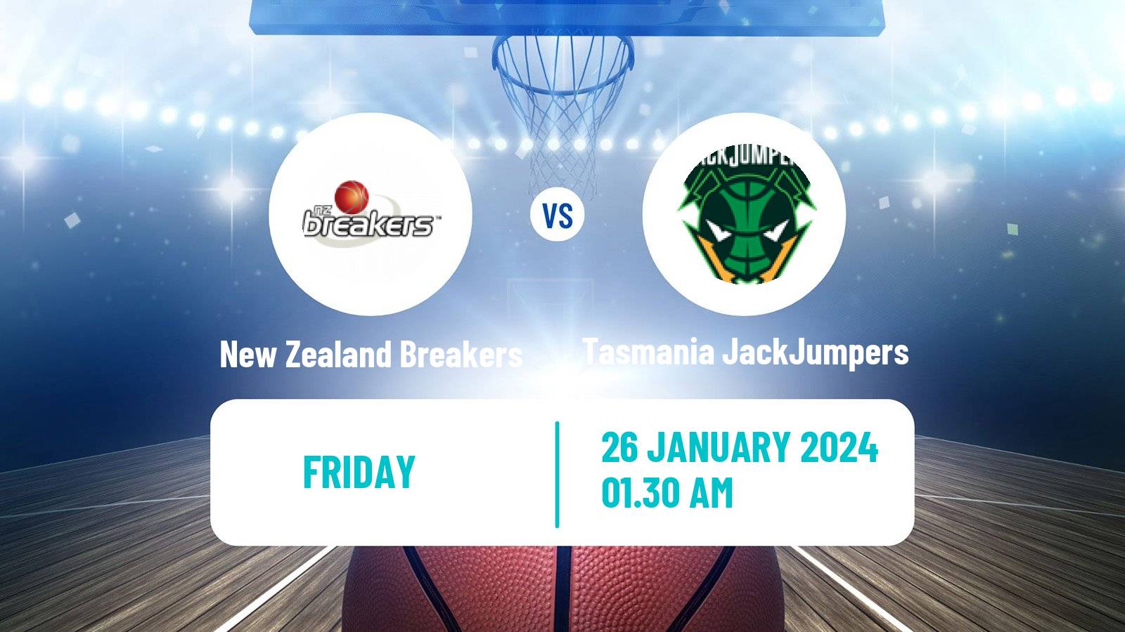 Basketball Australian NBL New Zealand Breakers - Tasmania JackJumpers