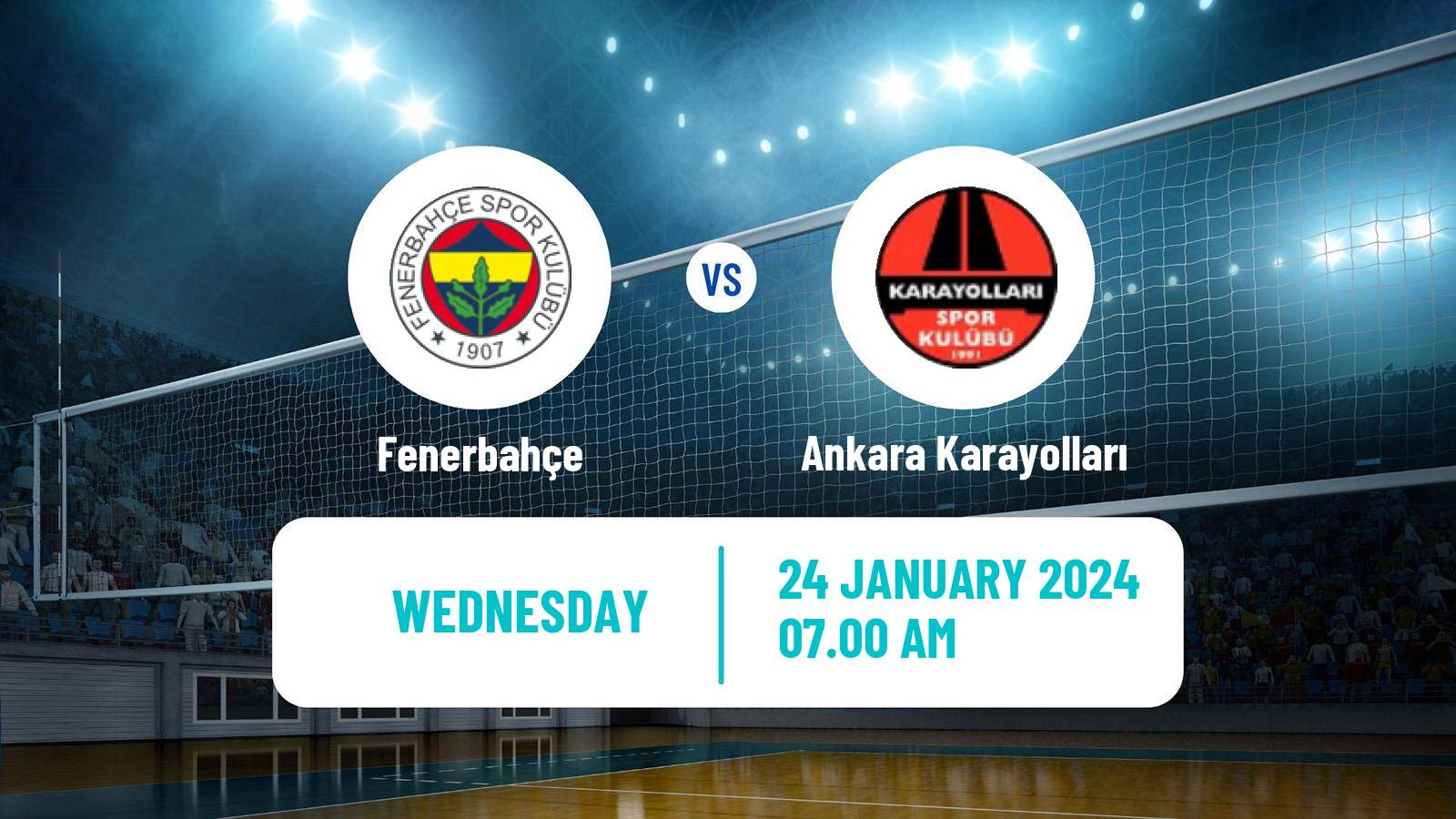 Volleyball Turkish Sultanlar Ligi Volleyball Women Fenerbahçe - Ankara Karayolları