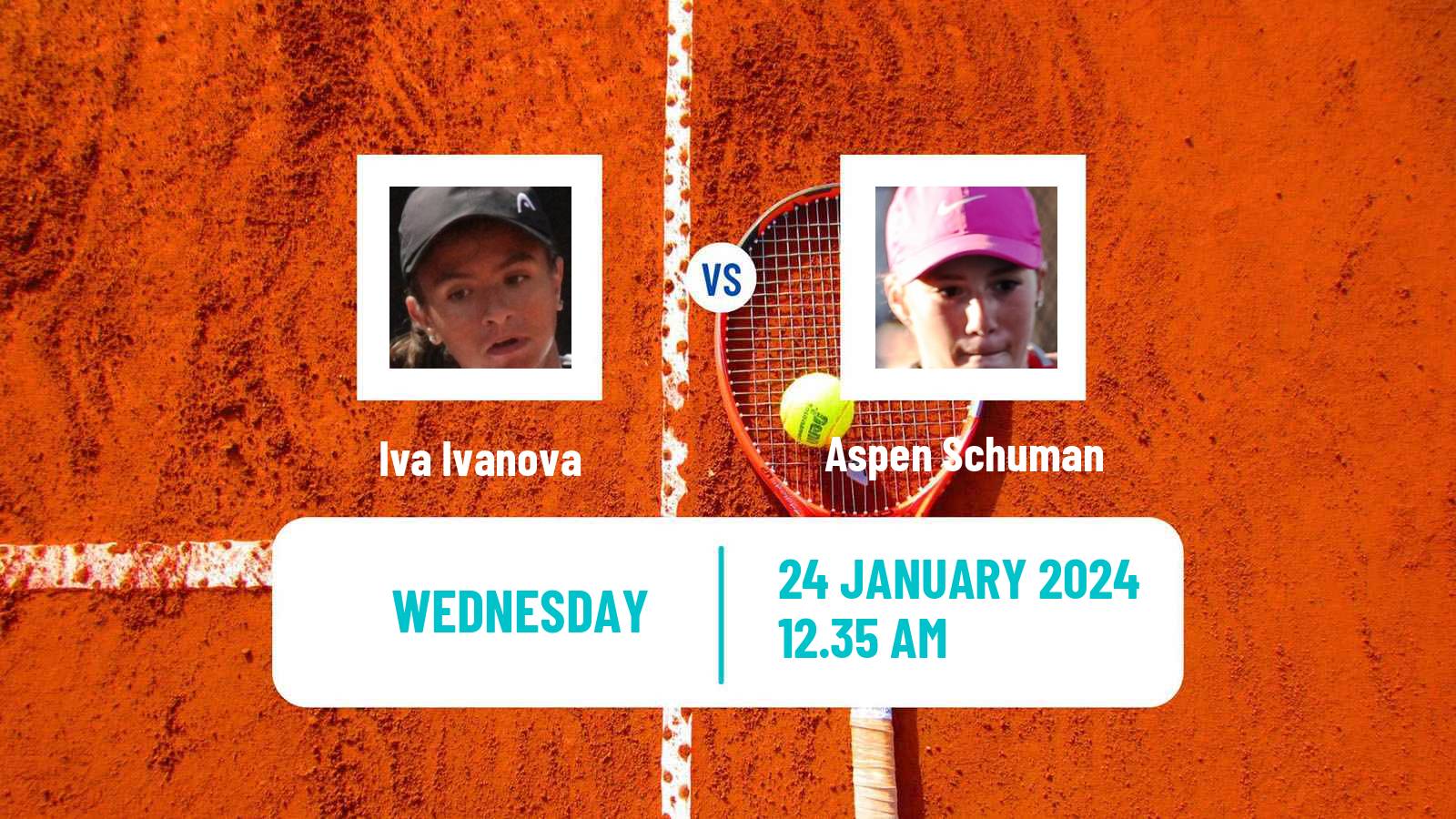 Tennis Girls Singles Australian Open Iva Ivanova - Aspen Schuman