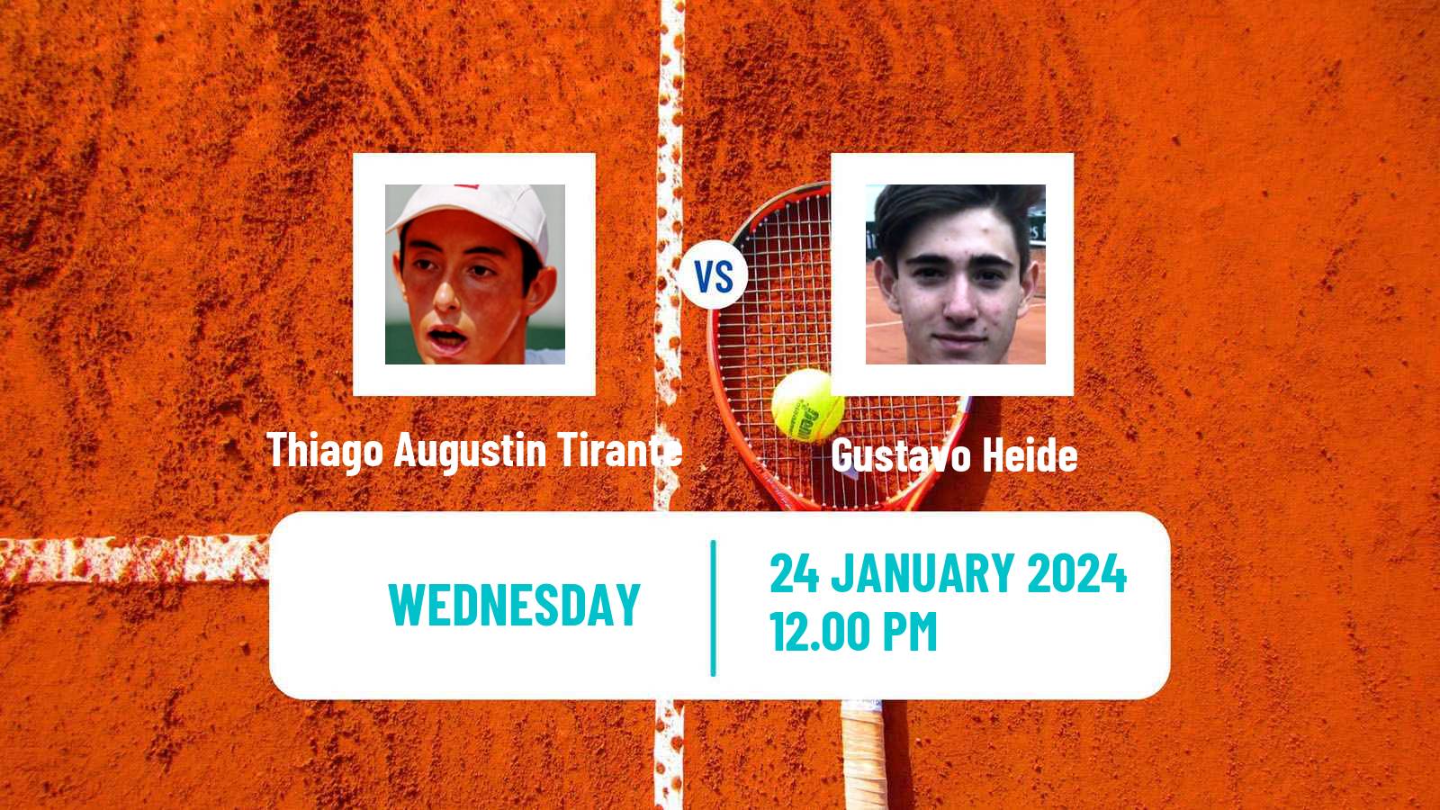 Tennis Punta Del Este Challenger Men Thiago Augustin Tirante - Gustavo Heide