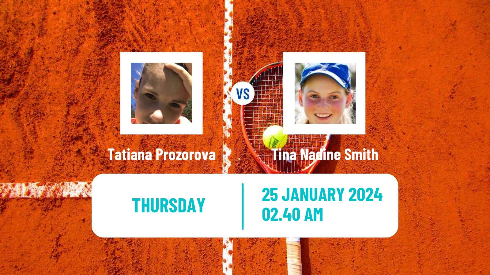 Tennis ITF W50 Pune Women Tatiana Prozorova - Tina Nadine Smith