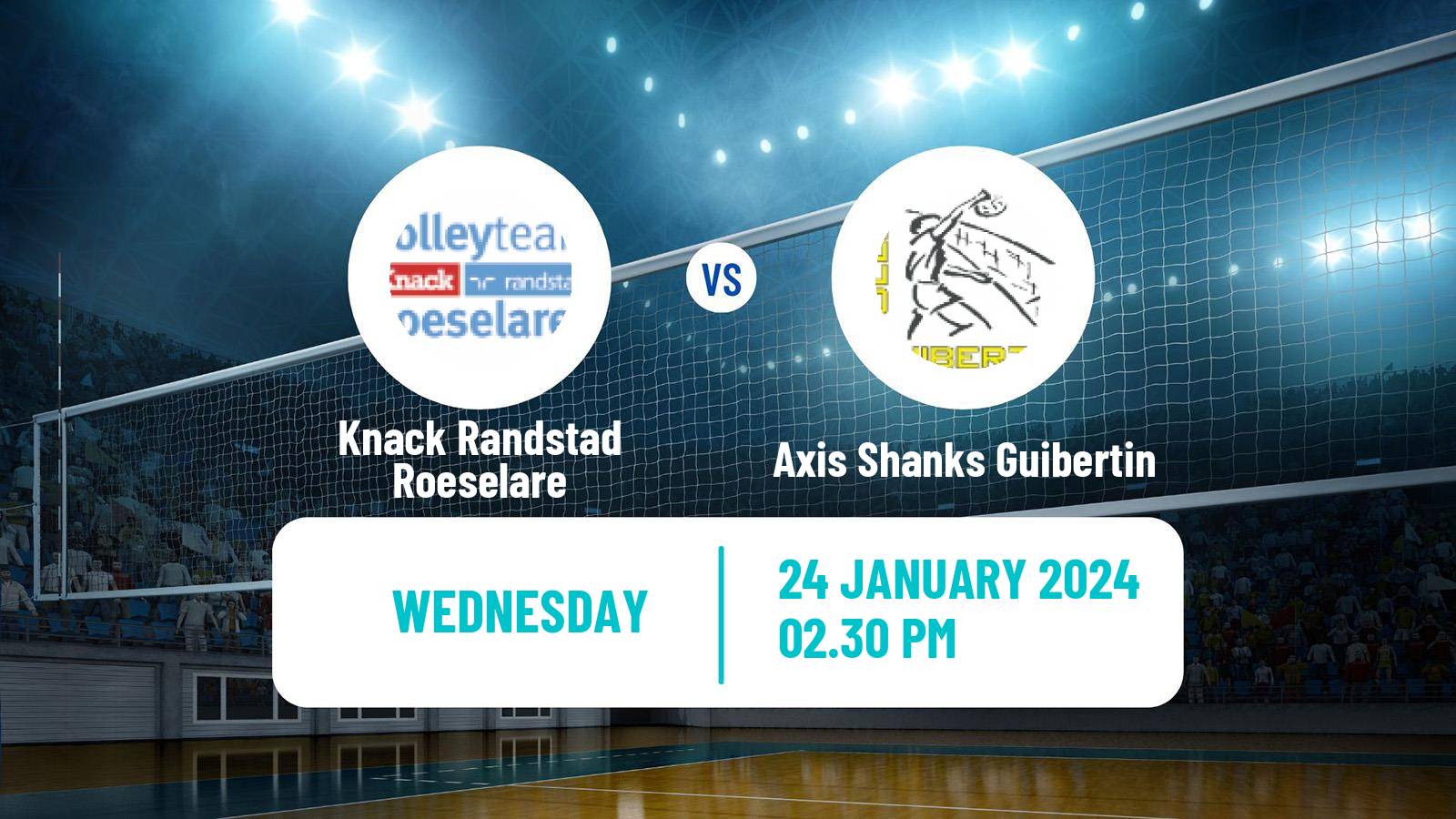 Volleyball Belgian League Volleyball Knack Randstad Roeselare - Axis Shanks Guibertin