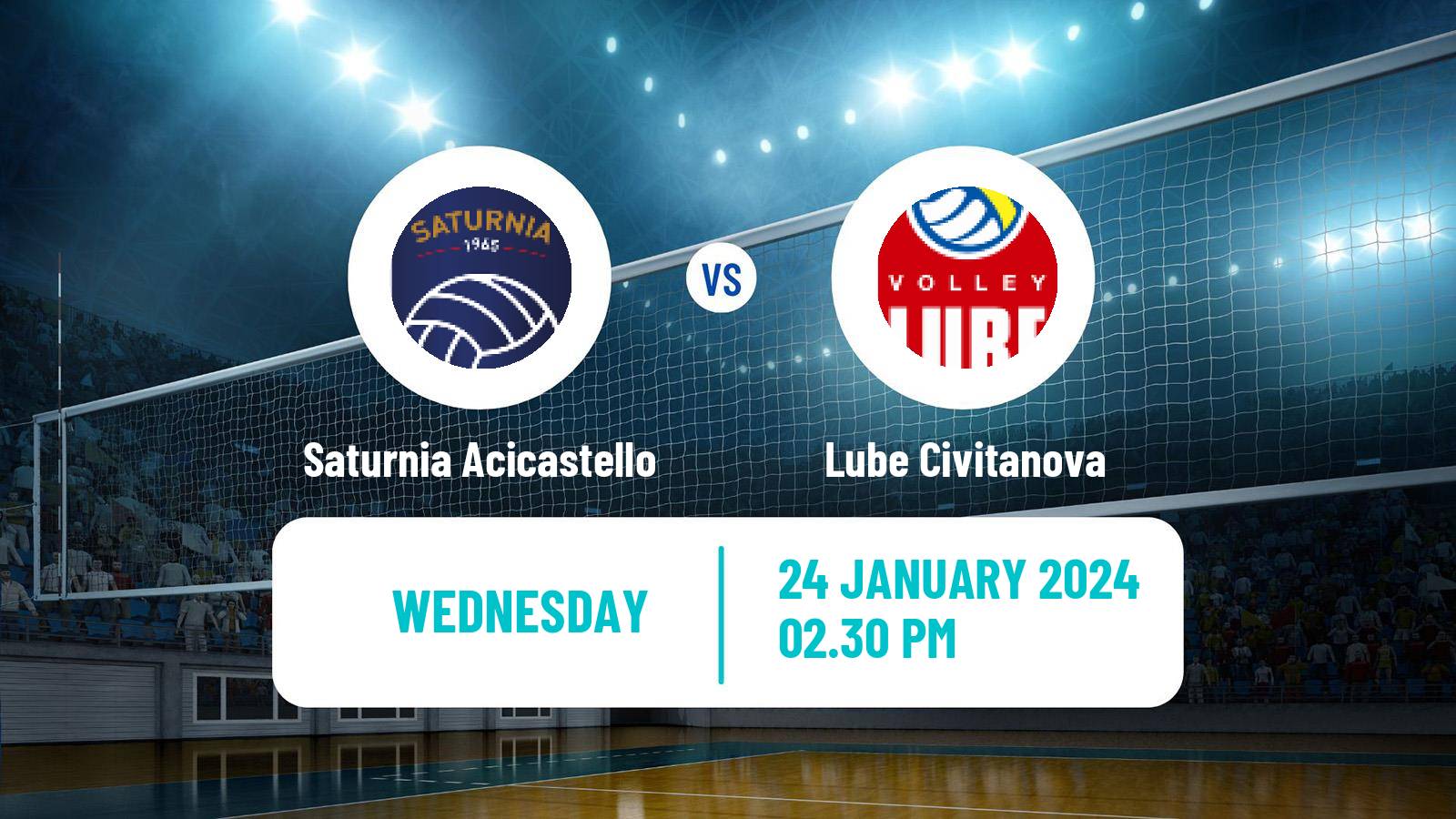 Volleyball Italian SuperLega Volleyball Saturnia Acicastello - Lube Civitanova