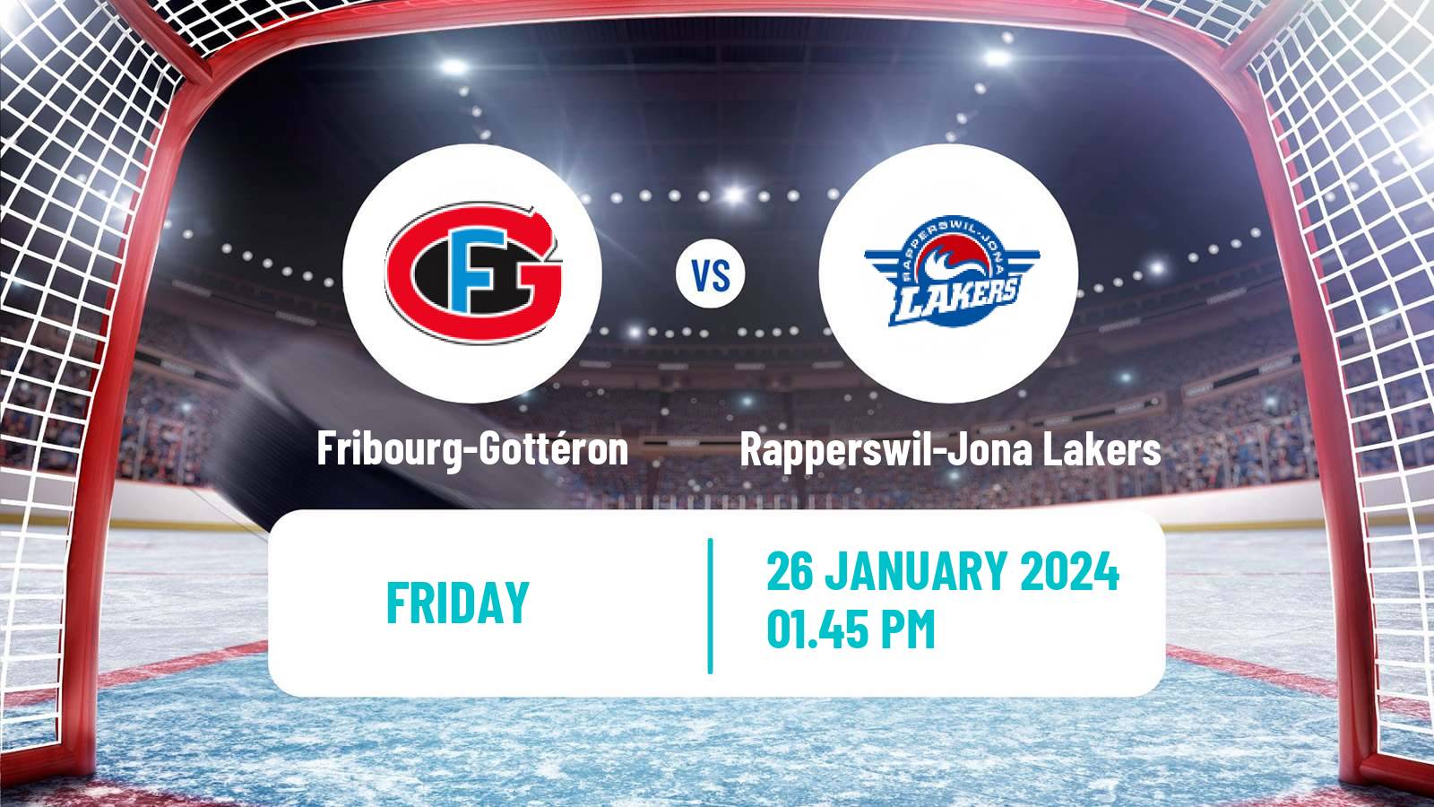 Hockey Swiss National League Hockey Fribourg-Gottéron - Rapperswil-Jona Lakers
