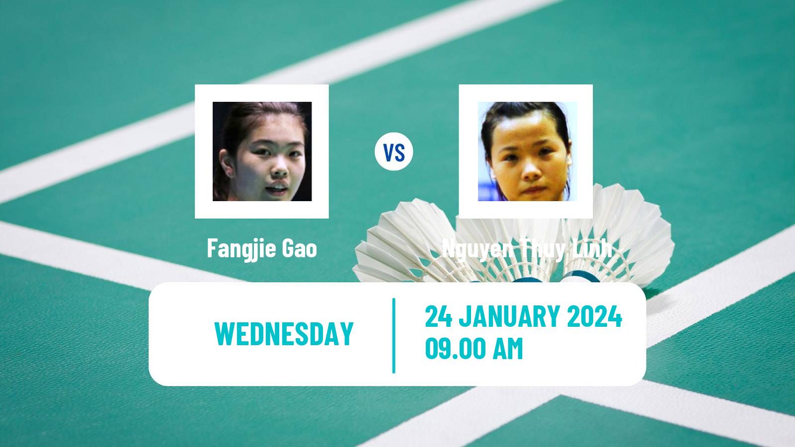 Badminton BWF World Tour Indonesia Masters Women Fangjie Gao - Nguyen Thuy Linh