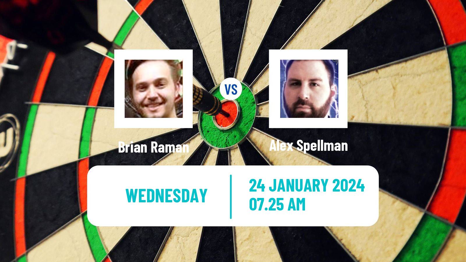 Darts Modus Super Series Brian Raman - Alex Spellman