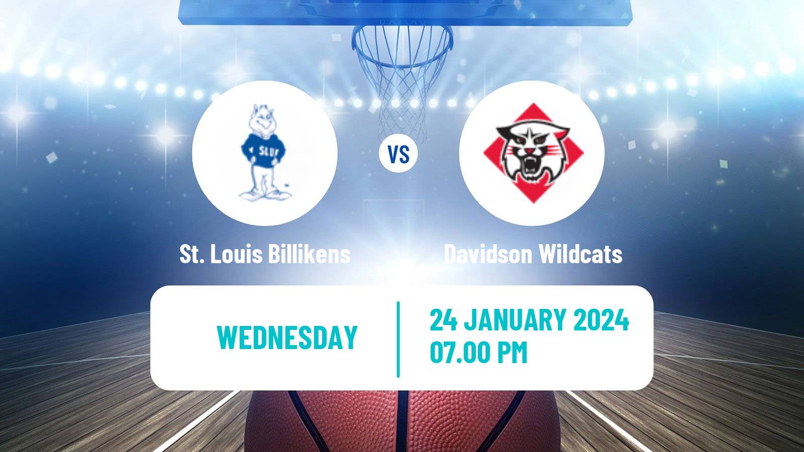 Basketball NCAA College Basketball St. Louis Billikens - Davidson Wildcats