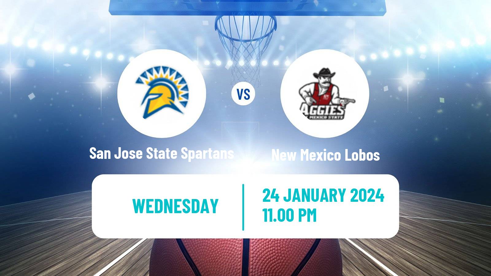 Basketball NCAA College Basketball San Jose State Spartans - New Mexico Lobos