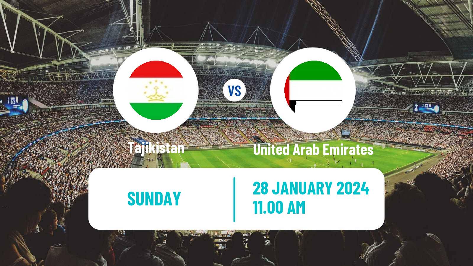 Soccer Asian Cup Tajikistan - United Arab Emirates