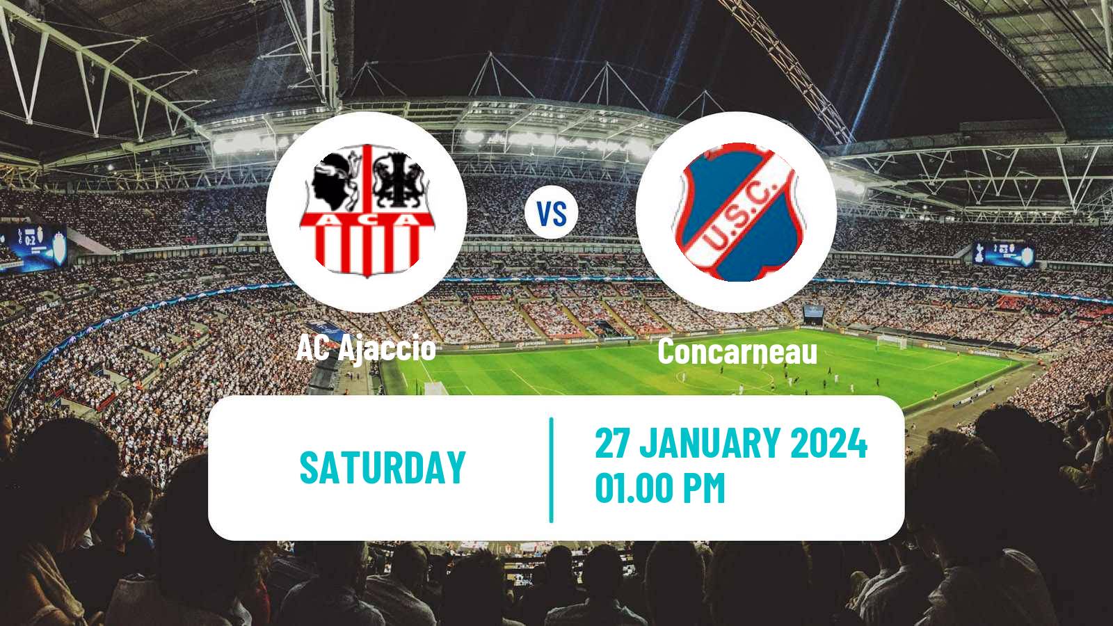 Soccer French Ligue 2 Ajaccio - Concarneau