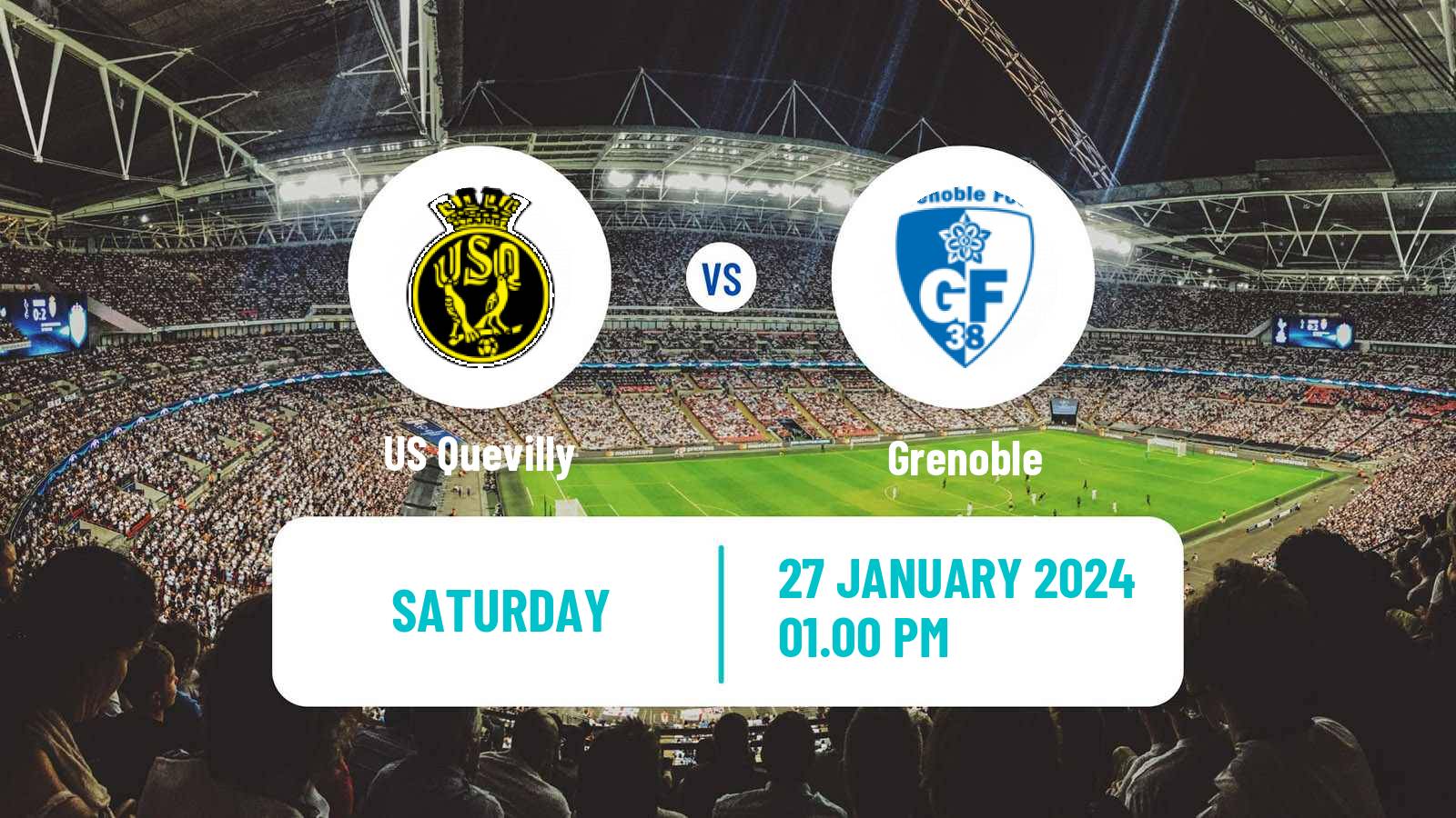 Soccer French Ligue 2 Quevilly - Grenoble