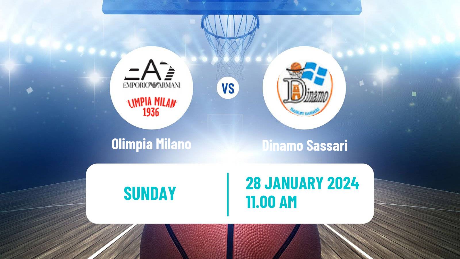 Basketball Italian Lega A Basketball Olimpia Milano - Dinamo Sassari