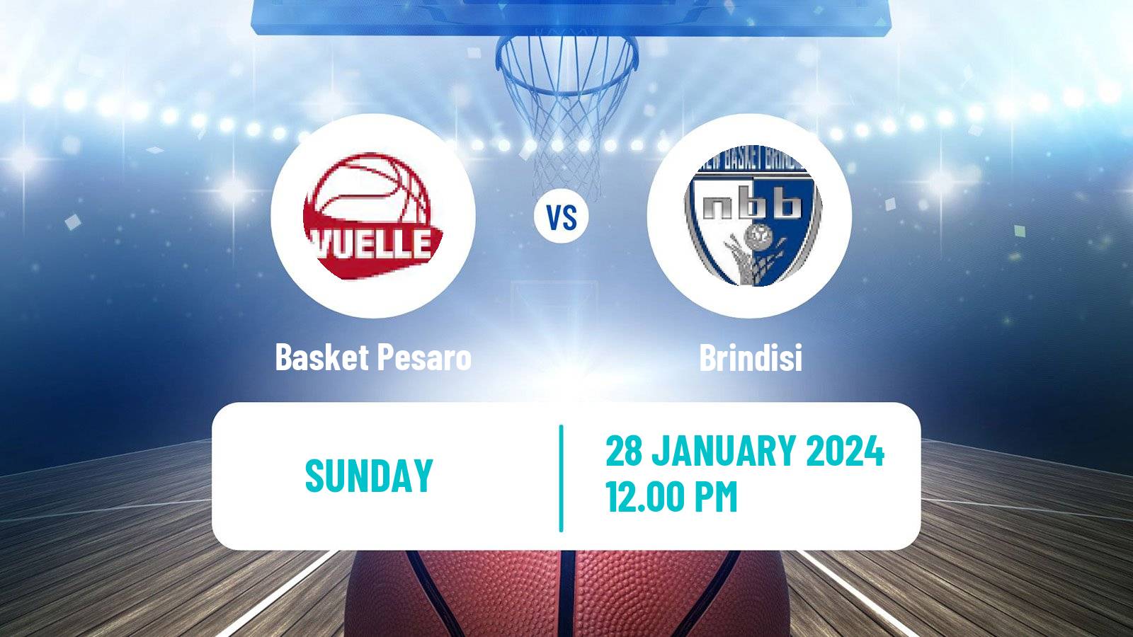 Basketball Italian Lega A Basketball Basket Pesaro - Brindisi