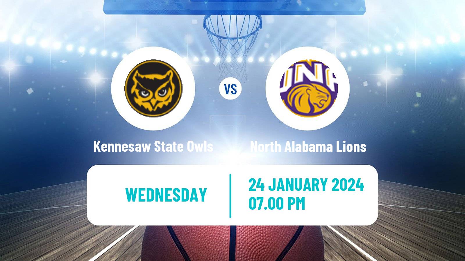 Basketball NCAA College Basketball Kennesaw State Owls - North Alabama Lions