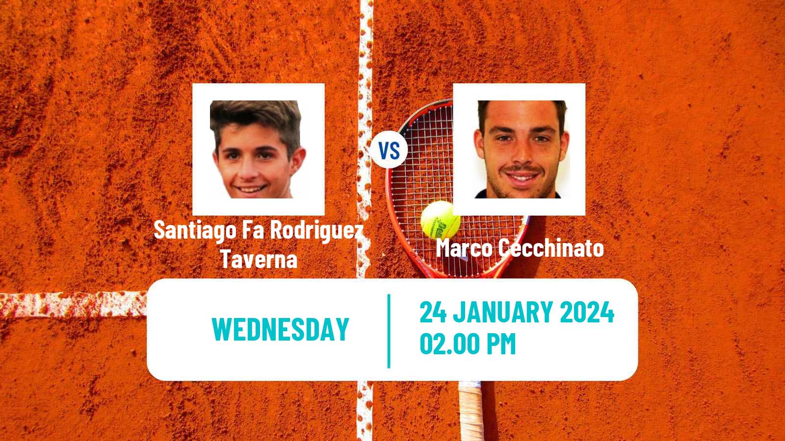 Tennis Punta Del Este Challenger Men Santiago Fa Rodriguez Taverna - Marco Cecchinato