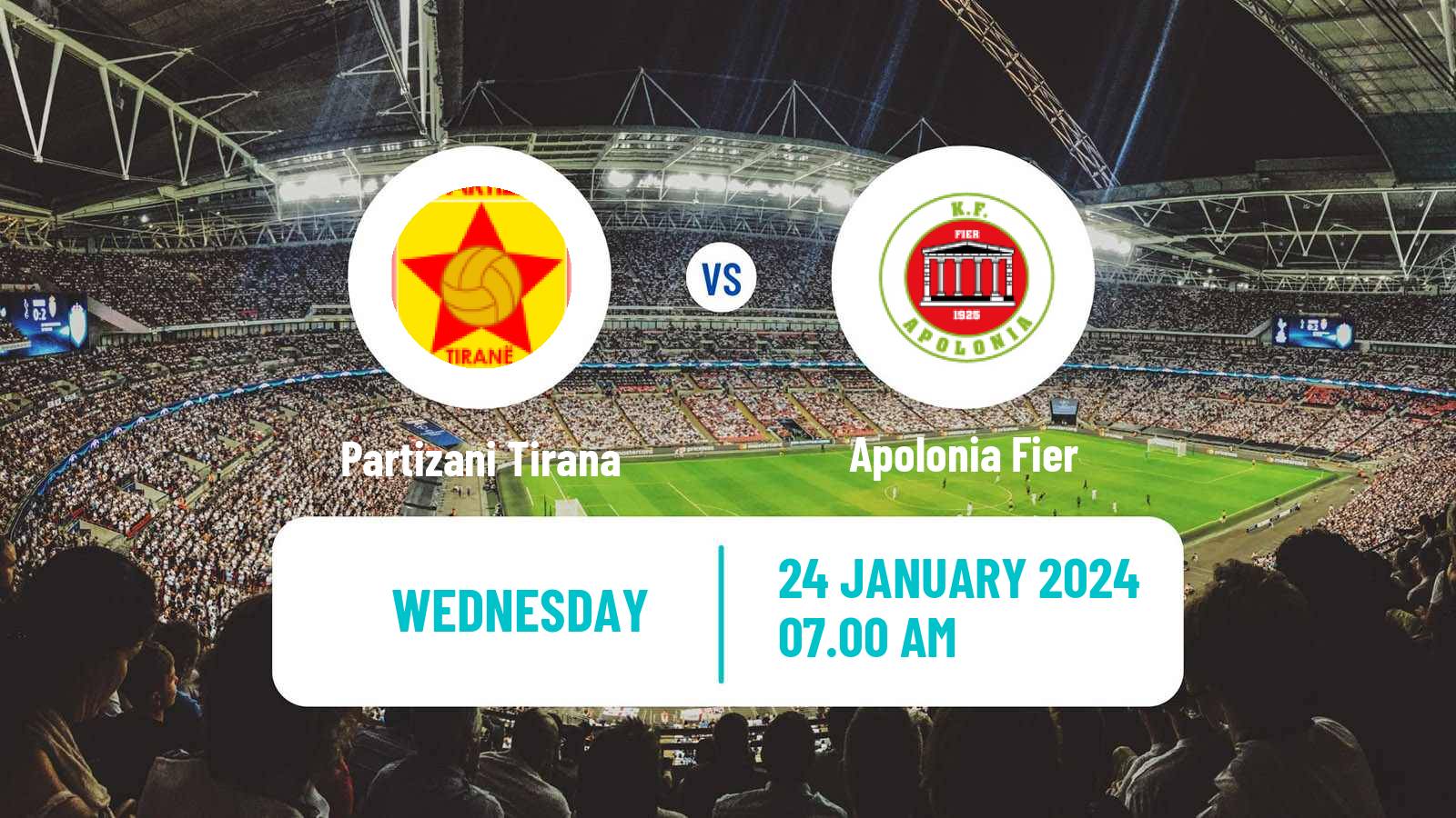 Soccer Albanian Cup Partizani Tirana - Apolonia Fier