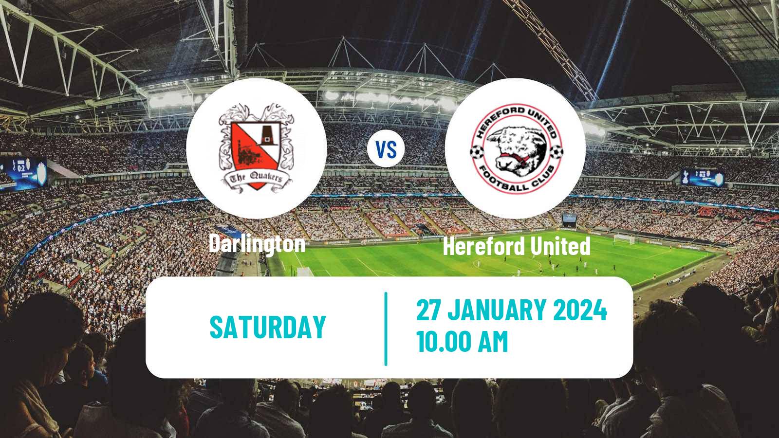 Soccer English National League North Darlington - Hereford United