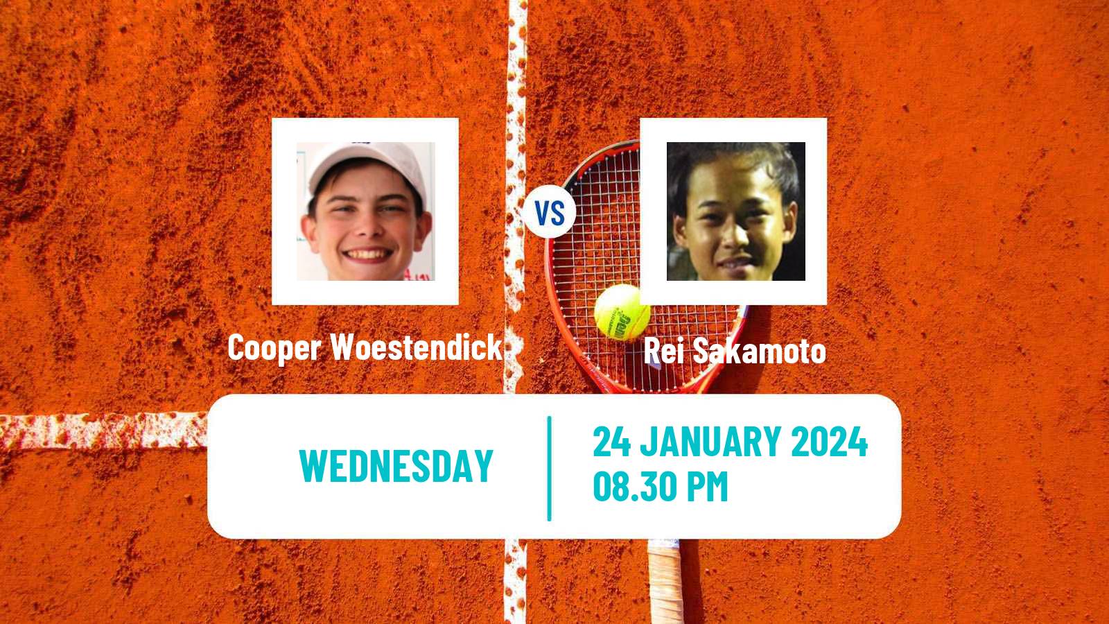 Tennis Boys Singles Australian Open Cooper Woestendick - Rei Sakamoto