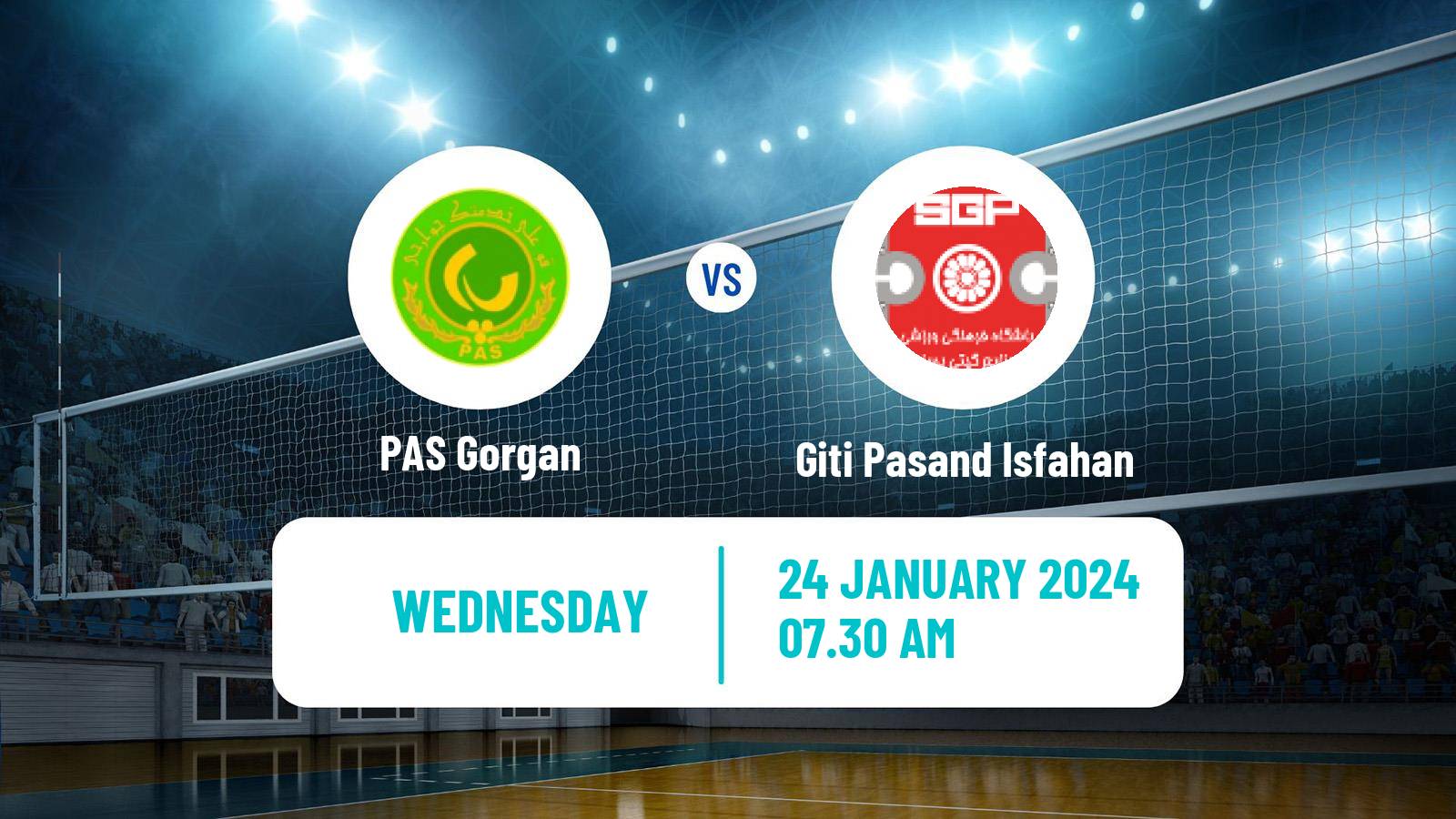 Volleyball Iran Super League Volleyball PAS Gorgan - Giti Pasand Isfahan