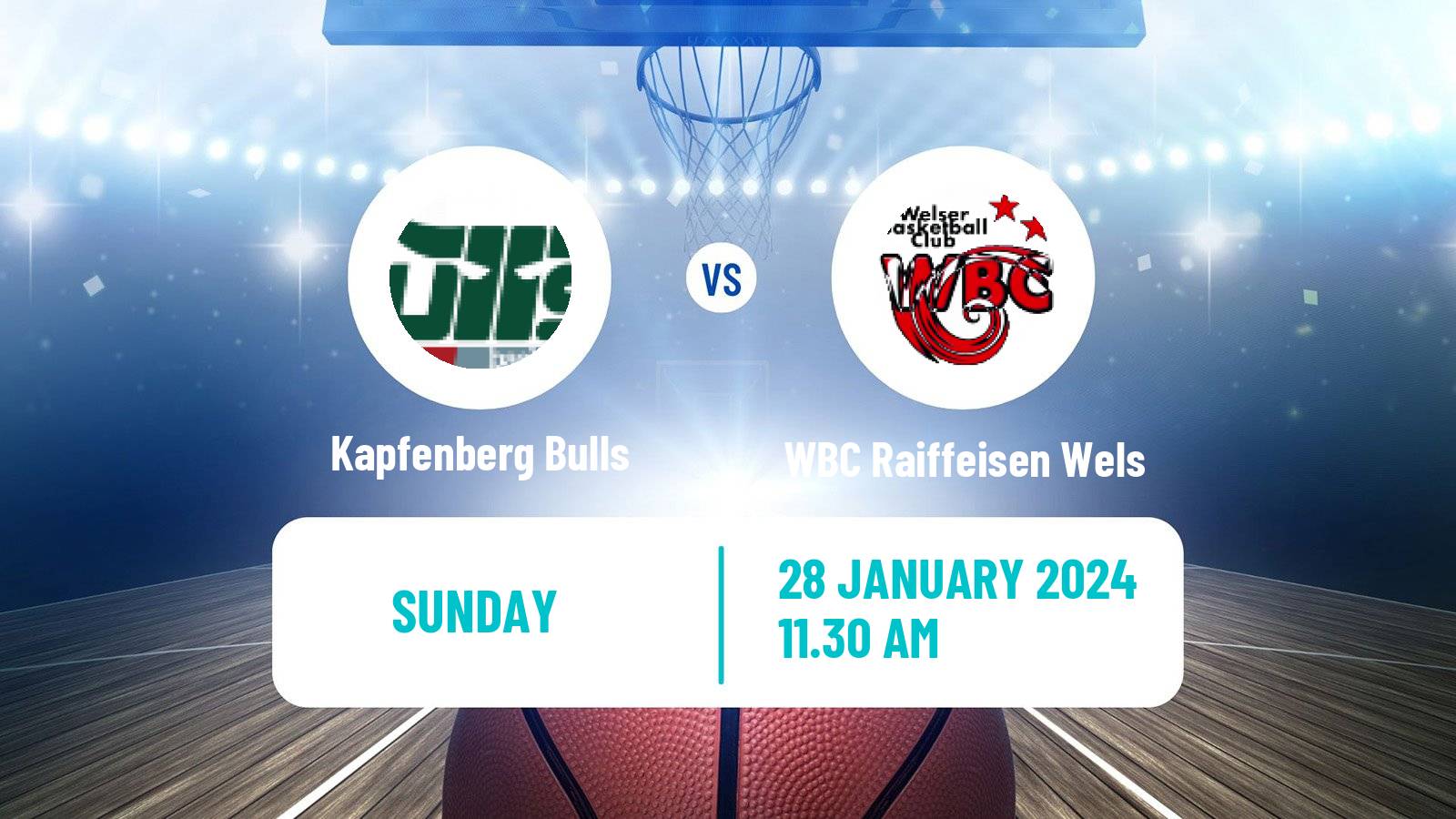 Basketball Austrian Superliga Basketball Kapfenberg Bulls - WBC Raiffeisen Wels