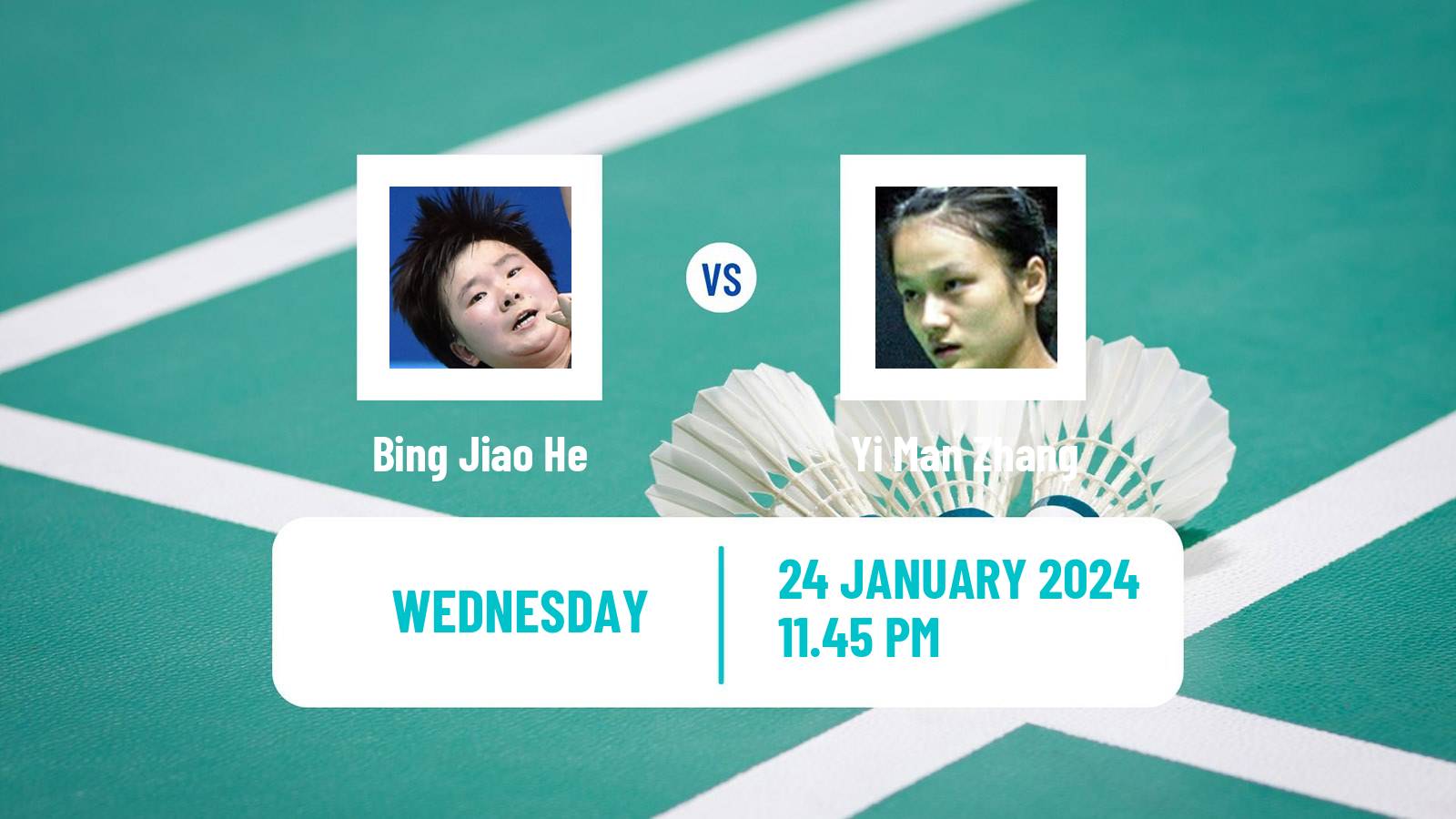 Badminton BWF World Tour Indonesia Masters Women Bing Jiao He - Yi Man Zhang