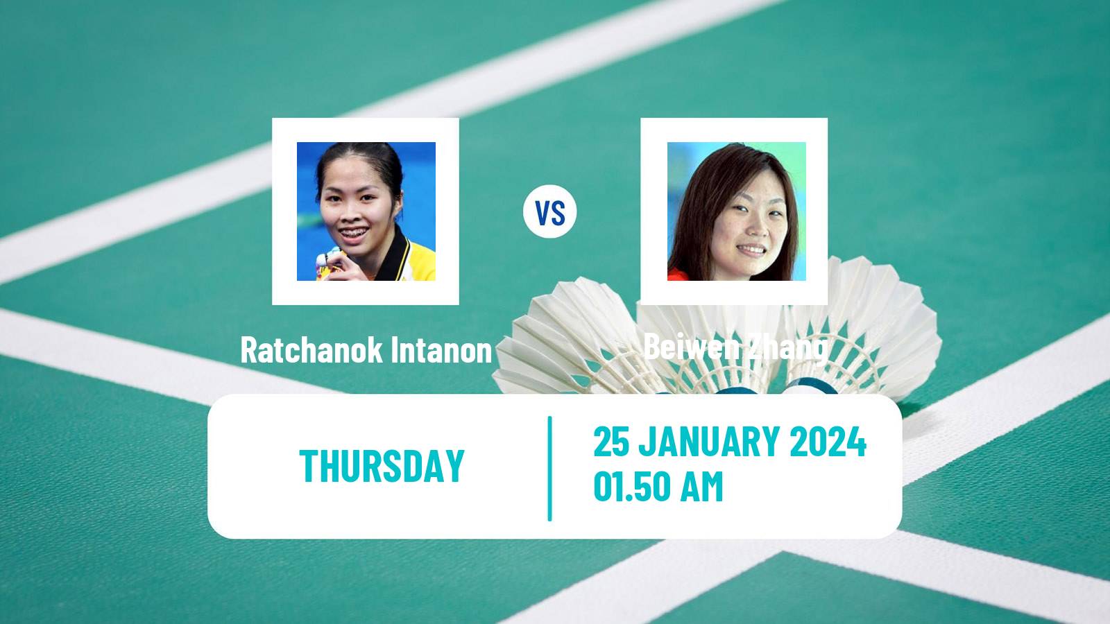 Badminton BWF World Tour Indonesia Masters Women Ratchanok Intanon - Beiwen Zhang