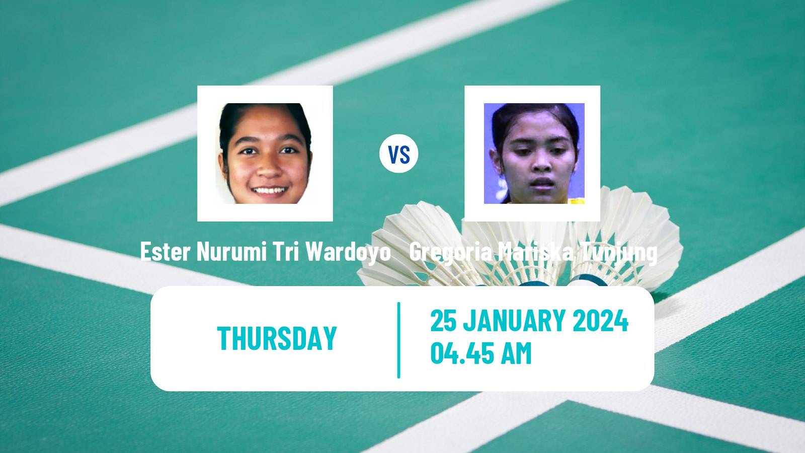 Badminton BWF World Tour Indonesia Masters Women Ester Nurumi Tri Wardoyo - Gregoria Mariska Tunjung