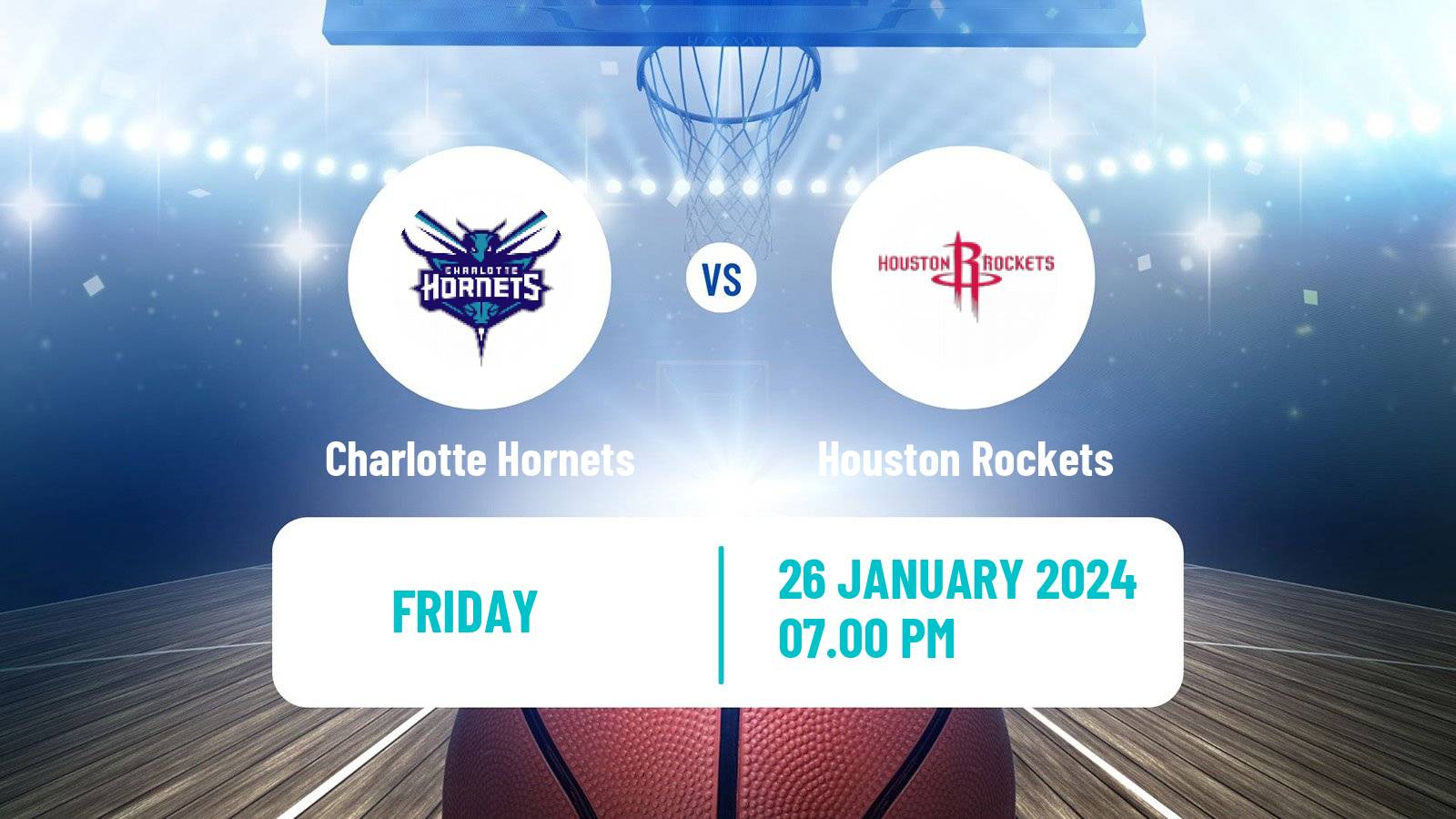 Basketball NBA Charlotte Hornets - Houston Rockets