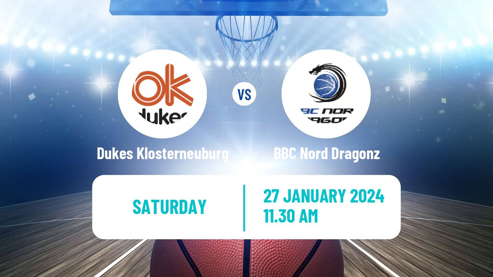 Basketball Austrian Superliga Basketball Dukes Klosterneuburg - BBC Nord Dragonz