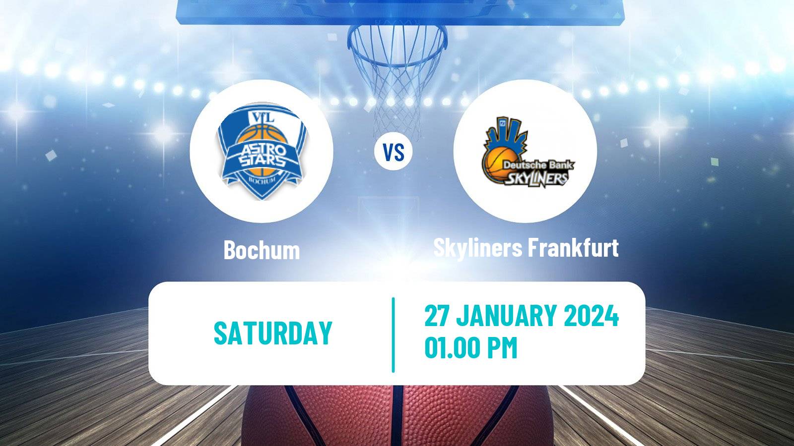Basketball German Pro A Basketball Bochum - Skyliners Frankfurt
