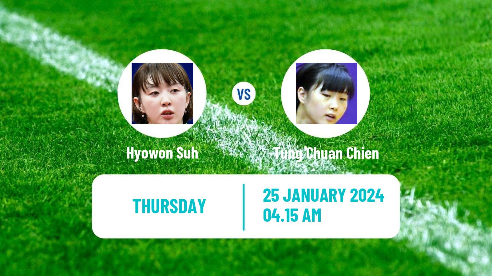 Table tennis Wtt Star Contender Goa Women Hyowon Suh - Tung Chuan Chien